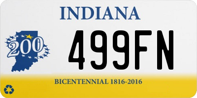 IN license plate 499FN