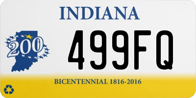 IN license plate 499FQ