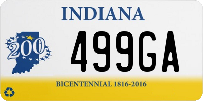 IN license plate 499GA