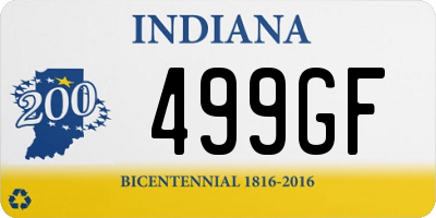 IN license plate 499GF