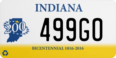 IN license plate 499GO