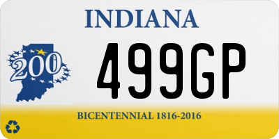 IN license plate 499GP