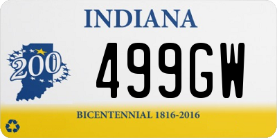 IN license plate 499GW