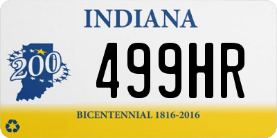 IN license plate 499HR