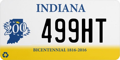 IN license plate 499HT