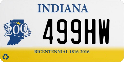 IN license plate 499HW