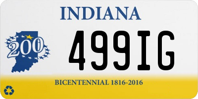 IN license plate 499IG