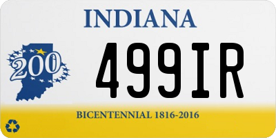 IN license plate 499IR