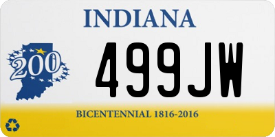 IN license plate 499JW