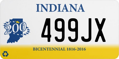 IN license plate 499JX