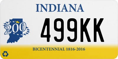 IN license plate 499KK