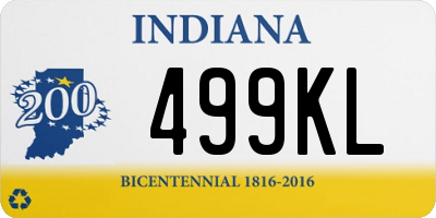 IN license plate 499KL