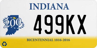 IN license plate 499KX