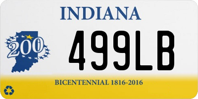 IN license plate 499LB