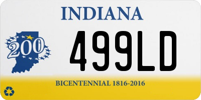 IN license plate 499LD