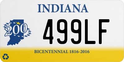 IN license plate 499LF