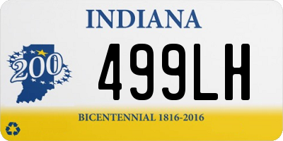 IN license plate 499LH