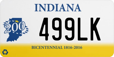 IN license plate 499LK