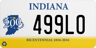 IN license plate 499LO