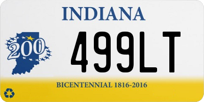 IN license plate 499LT