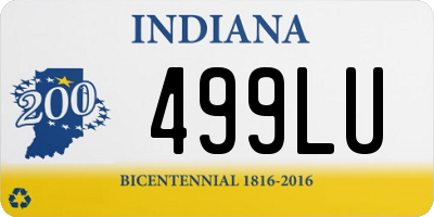IN license plate 499LU
