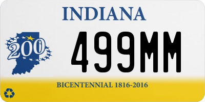 IN license plate 499MM