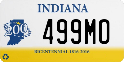 IN license plate 499MO