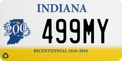 IN license plate 499MY
