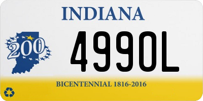 IN license plate 499OL