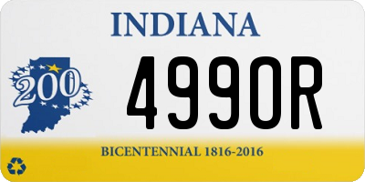 IN license plate 499OR