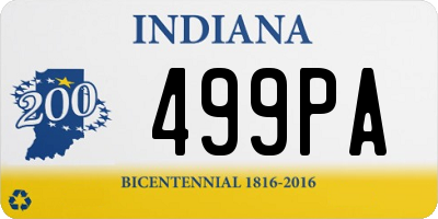 IN license plate 499PA