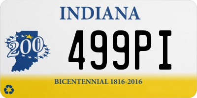 IN license plate 499PI