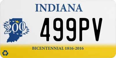 IN license plate 499PV