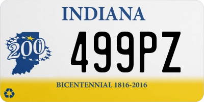 IN license plate 499PZ