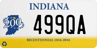IN license plate 499QA