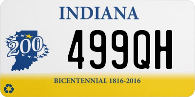 IN license plate 499QH