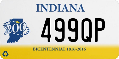 IN license plate 499QP