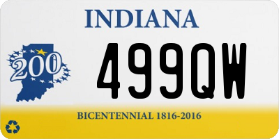 IN license plate 499QW