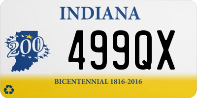 IN license plate 499QX