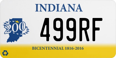 IN license plate 499RF