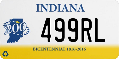 IN license plate 499RL