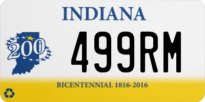 IN license plate 499RM