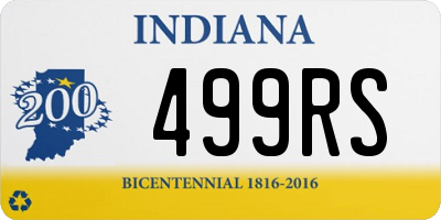 IN license plate 499RS