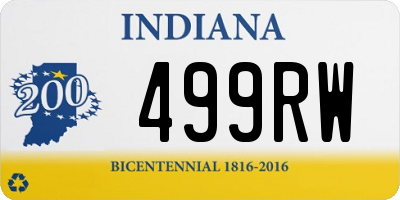 IN license plate 499RW