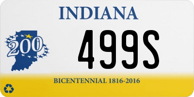 IN license plate 499S