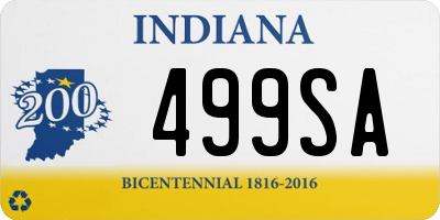 IN license plate 499SA