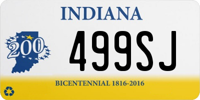 IN license plate 499SJ