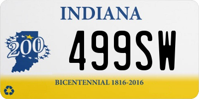 IN license plate 499SW