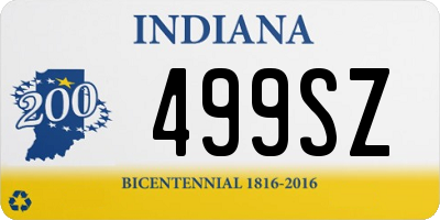 IN license plate 499SZ