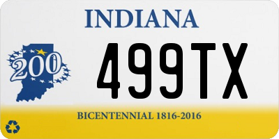 IN license plate 499TX